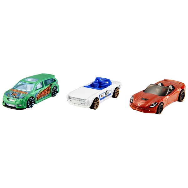 Hot Wheels cars Set of 3 assorted toy cars Basic series